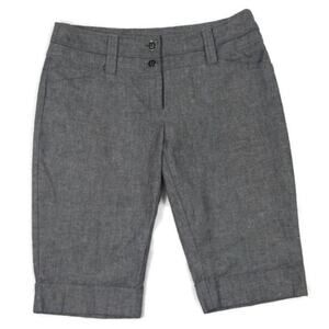 Tracy Evens Grey Bermuda Shorts 7 Juniors
